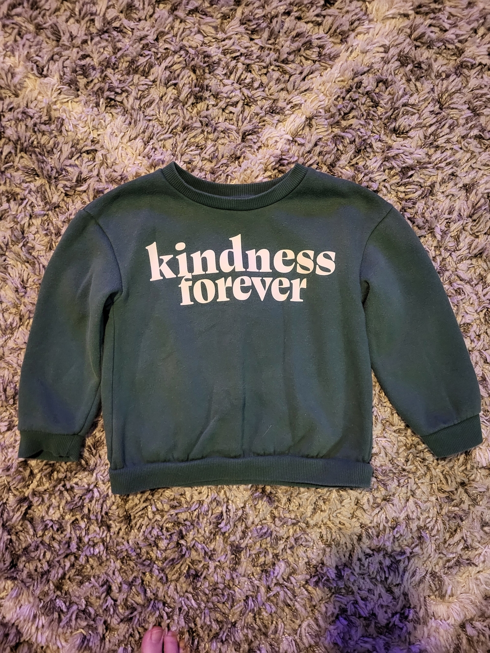 Cat & Jack Forest Green "Kindness Forever" Sweatshirt